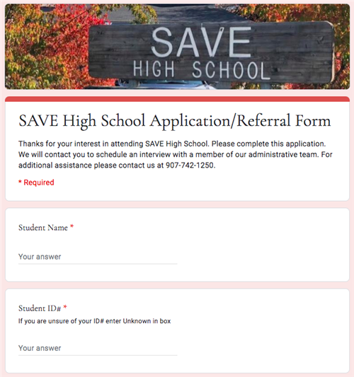 SAVE Application 